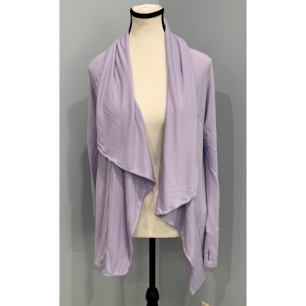 Lilly Pulitzer Elyssa Wrap Womens Size Medium Lavender Open Front Cardigan